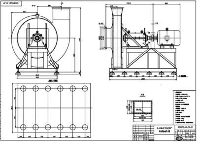 9-26-12.5D風(fēng)機(jī)外形尺寸圖